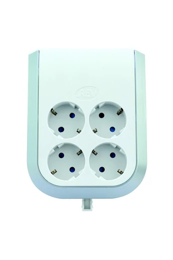 MultiPower 4-es földelt elosztó adapter, fehér