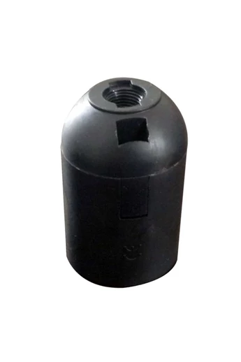 Foglalat E27, pattintós foglalat, fekete