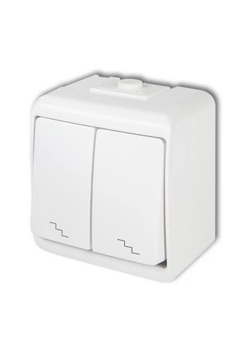 Aquastar dupla váltókapcsoló, IP54, fehér