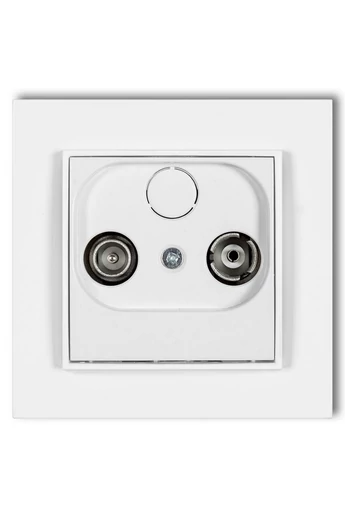 MINI TV aljzat (vég 2dB) kerettel fehér