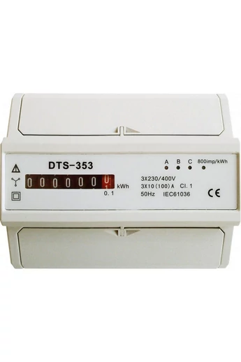 3 pólusú elektromechanikus almérő DIN sínre,szürke