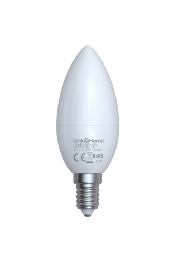 Link2Home Pro, WiFi okos izzó LED fényforrás, E14, 4.5W, 345lm, 2700-6500K, RGB, 8014H