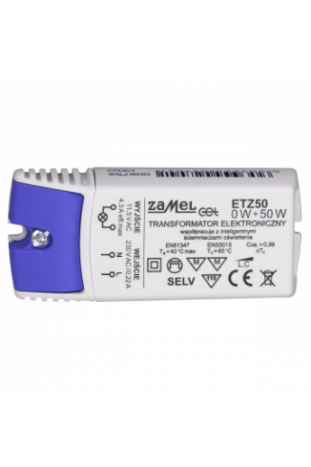 ETZ50 Elektronikus transzformátor 12V AC, 50W, IP20