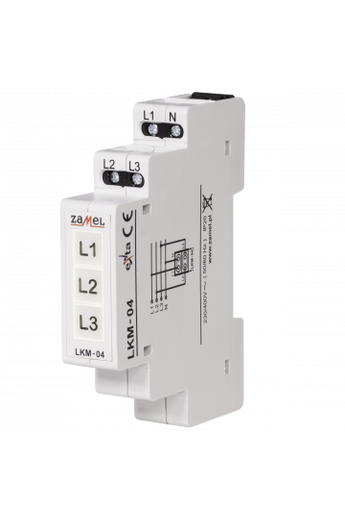 Feszültségjelző 230/400V, sárga/zöld/piros LED, LKM-04-40