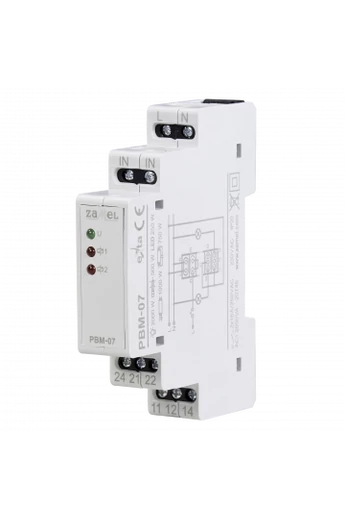 Bistabil relé, 230V AC, 16A, 2 kimenet, PBM-07