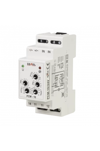 Multifunkciós időrelé, 24V AC/DC, PCM-10/24V
