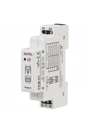 Hálózati elektromágneses relé, 230V AC, 16A, PEM-01/230