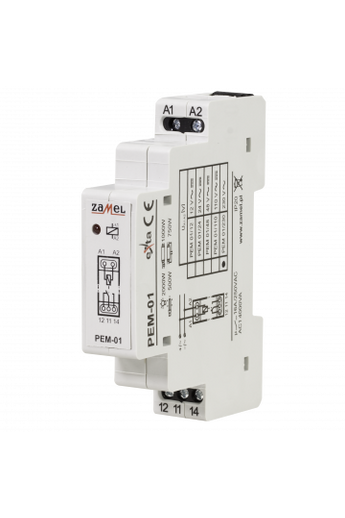Hálózati elektromágneses relé, 230V AC, 16A, PEM-01/230