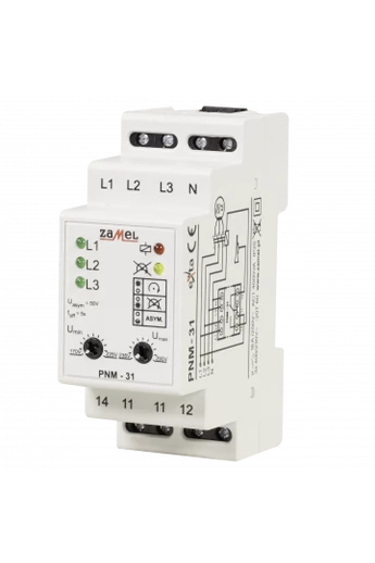 Feszültség felügyeleti relé, 3 fázisú, 230V/400V AC, PNM-31