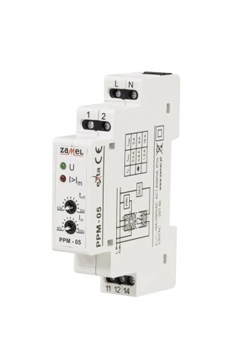 Terhelésleválasztó relé, 230V AC, 0,8-8A, PPM-05/8