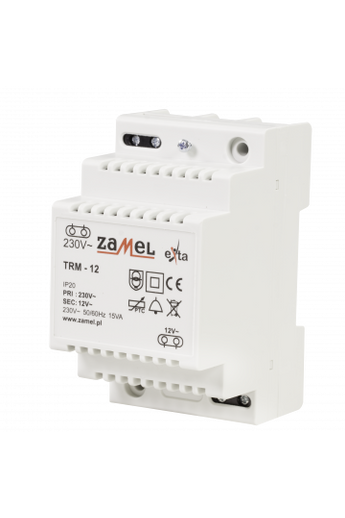 Transzformátor 230/12V AC, 15VA, TRM-12