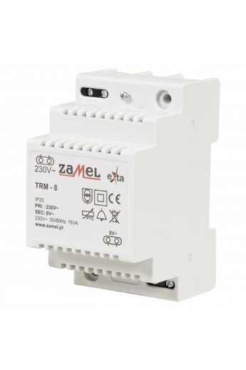 Transzformátor 230/8V AC, 15VA, TRM-8