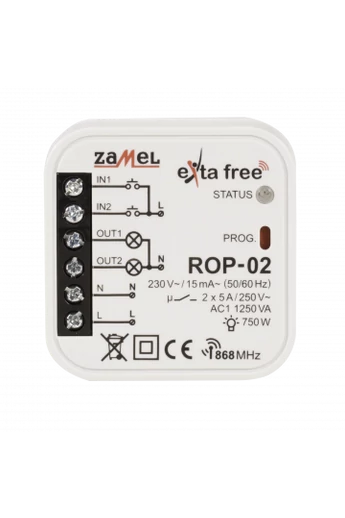 EXTA FREE kétcsatornás vevőegység, ROP-02