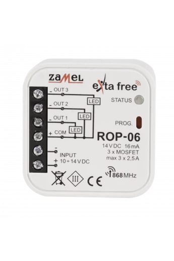 EXTA FREE háromcsatornás vevőegység, ROP-06