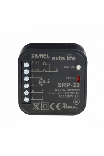 EXTA LIFE redőnyvezérlő 5A, 230V, SRP-22