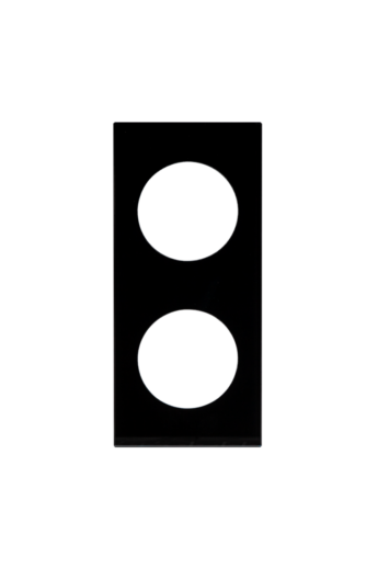 KONEKTO LED dupla üveg keret, négyzet, fekete, LSR-SCK-X2