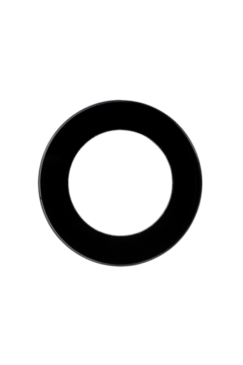 KONEKTO LED szimpla üveg keret, kör, fekete, LSR-SCO-X1