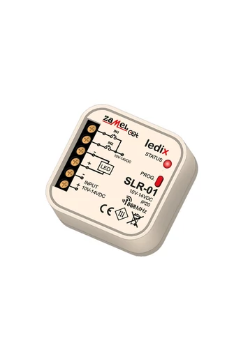SLR-01, Egyszínű univerzális LED vezérlő, 10-14V, 4A, 1 csatornás, távvezérelhető