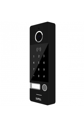 Egy nyomógombos kültéri video csengőpanel, numerikus, RFID, 800x480, IP66, VO-812IDBP