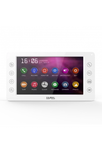 7" színes, LCD videó kaputelefon monitor, DVR funkció, WiFi, fehér, 800x480px, VP-829W