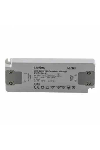 ZNS-20-12 SLIM LED tápegység, 12V DC, 20W