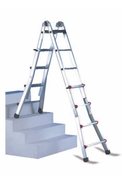 Cimco, ALUMINIUM TELESCOPIC LADDERS WITH 2X12 STEPS,  | 146712