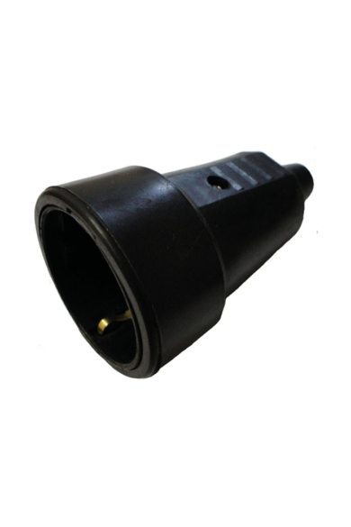 PVC csatlakozó aljzat, fekete, 519901