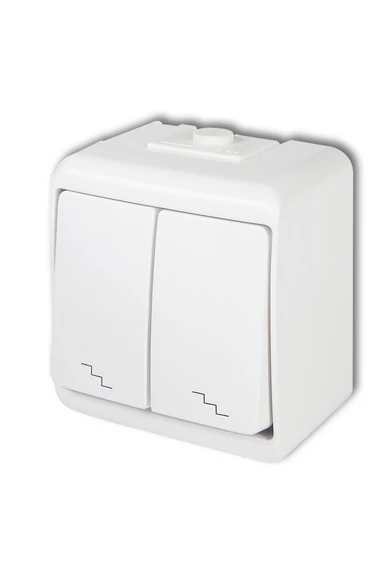 Aquastar dupla váltókapcsoló, IP54, fehér