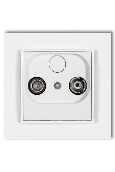 MINI TV aljzat (vég 2dB) kerettel fehér