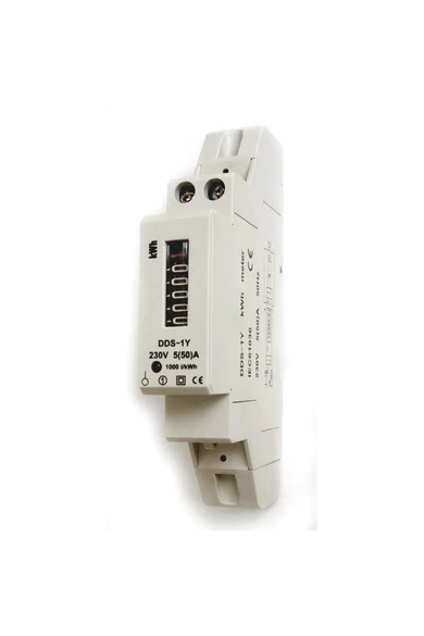 1 pólusú elektromechanikus almérő DIN sínre,szürke