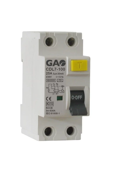 Fi relé 2P 25A 300mA,  230V~ , fehér