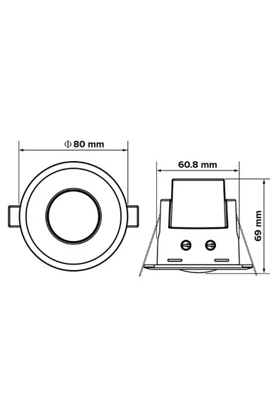Jelenlét érzékelő, fehér, "ECO" 360°, 2000W, d=7m-9m*, beépíthető, újrahasznosított műanyagból*, IP20 | 870470