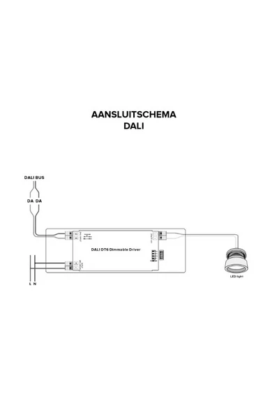 Klemko, DALI-2 DT6 LED driver, állandó feszültségű, 240V AC, 8A, 30W, max 55V DC, 1000 mA DC | 860011