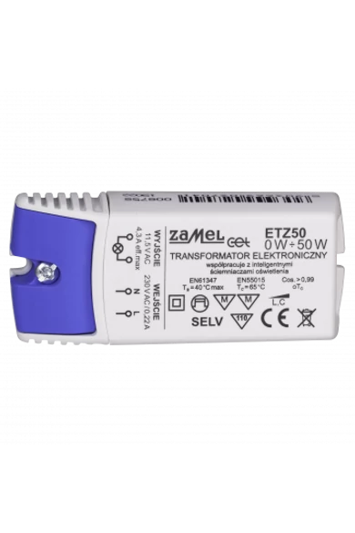 ETZ50 Elektronikus transzformátor 12V AC, 50W, IP20