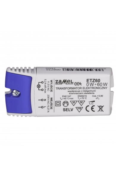 ETZ60 Elektronikus transzformátor 12V AC, 60W, IP20