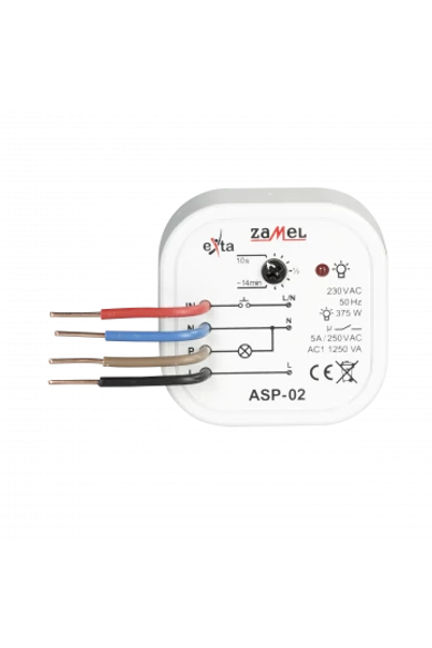 Lépcsőházi automata; IP20; 230VAC; 5A, 375W, ASP-02