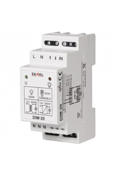 Fényerőszabályzó; IP20; 230VAC; 30-500W, DIM-20