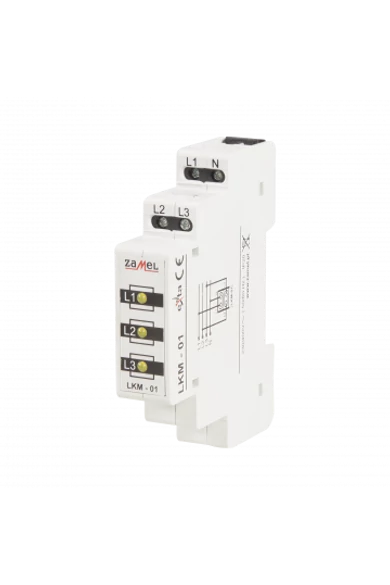 Feszültségjelző, 3x sárga LED, LKM-01-30