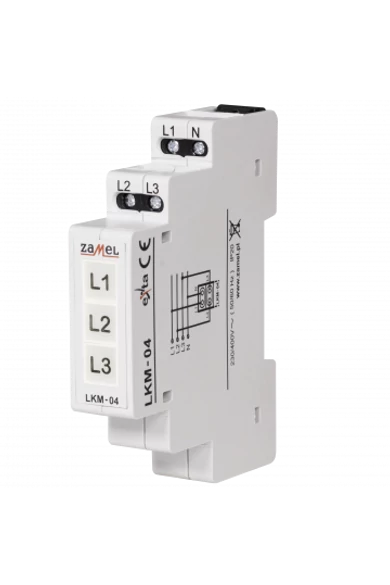 Feszültségjelző 230/400V, sárga/zöld/piros LED, LKM-04-40