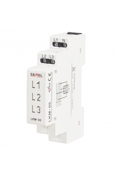 Feszültségjelző 230/400V, sárga/zöld/piros LED, LKM-05-40