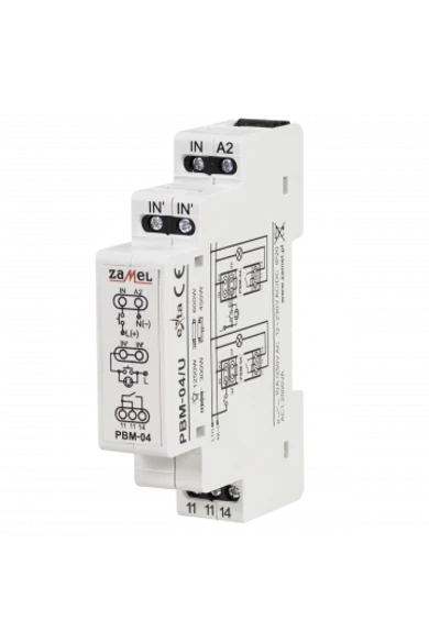 Bistabil relé, memóriával, 12-230V AC/DC, 10A, PBM-04/U