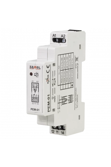 Hálózati elektromágneses relé, 230V AC, 16A, PEM-01/230