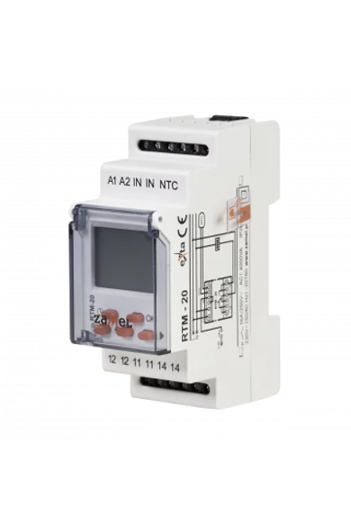 Hőmérséklet szabályzó relé, 5-60°C, 230V AC, RTM-20