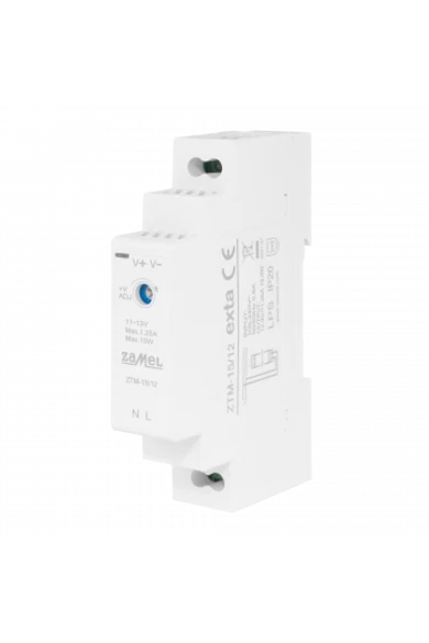 Kapcsolóüzemű tápegység, 12V DC, 15W, ZTM-15/12
