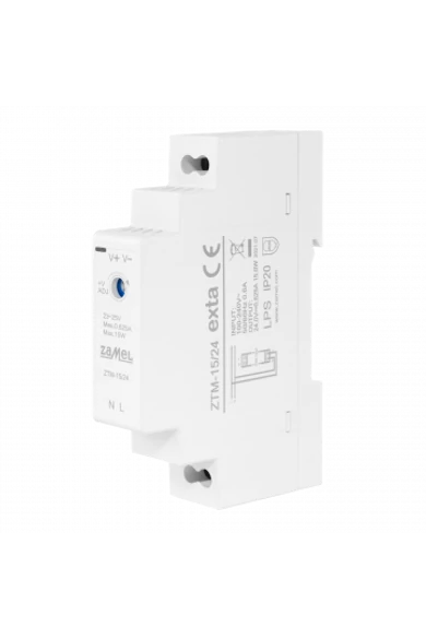 Kapcsolóüzemű tápegység, 24V DC, 15W, ZTM-15/24