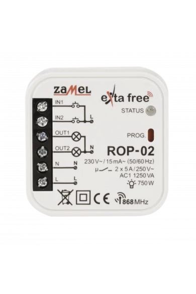 EXTA FREE kétcsatornás vevőegység, ROP-02