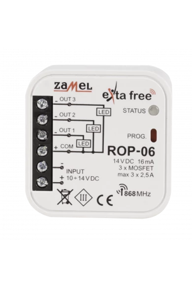 EXTA FREE háromcsatornás vevőegység, ROP-06