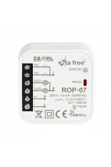 EXTA FREE kétcsatornás vevőegység, ROP-07