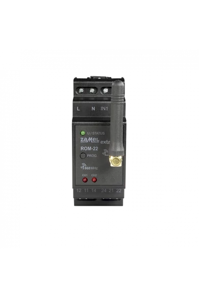 EXTA LIFE moduláris 2 csatornás vevőegység, 10A 2500VA, 230V, ROM-22