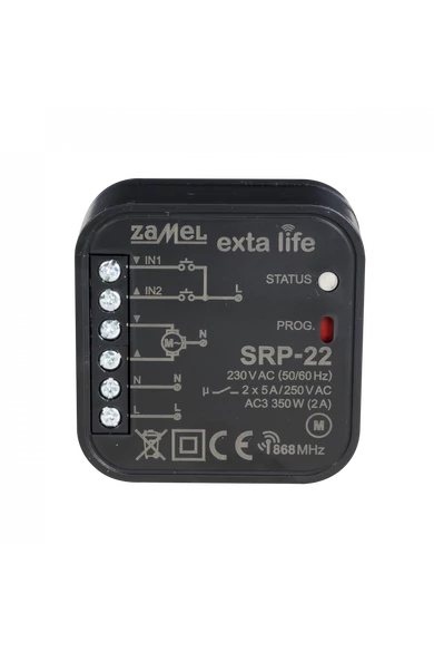 EXTA LIFE redőnyvezérlő 5A, 230V, SRP-22